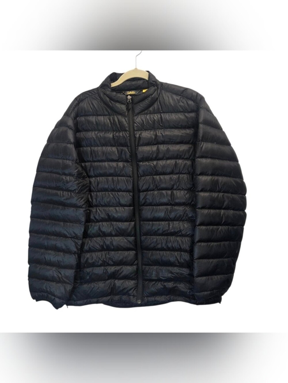 Cabela's Men's Down Black Puffer Lightweight Packable Jacket Size Large